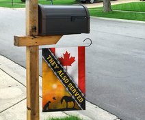 Canada Animal They Also Served Flag Sacrifice Animal Memorial Day Flag Yard Decoration