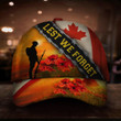 Lest We Forget Canadian Flag Hat Patriotic Honor Veteran Remembrance Day Memorial Gift