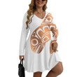 Killer Whale Couple Native American Women's Round Neck Above Knee Dress Sexy Womens Dress