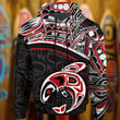 Haida Killer Whale Art Hoodie Native American Hoodie Gift For Husband