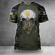 Finland Stand With Ukraine Hoodie Skull Ukrainian Trident Camo Flag Hoodie Gifts For Husband