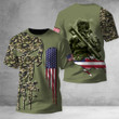 American Soldier Skull Hoodie Proud US Camo Flag Hoodie Gift For Husband
