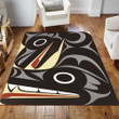 Pacific Northwest Coast Style Wolf And Raven Head Doormat Native Art Haida Merch