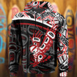 Pacific Northwest Coast Style Owl Hoodie Haida Art Owl Clothing Gifts For Dude