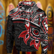 Turtle Haida Art Hoodie Northwest Pacific Style Art Design Hoodie Clothing