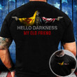 New Mexico Hello Darkness My Old Friend Shirt New Mexico And USA Flag Skull Apparel For Dad