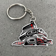 Haida Art Raven And Wolf Spirit Keychain Northwest Coast Native Merchandise Gifts