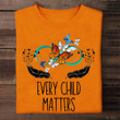 Every Child Matters T-Shirt Honoring Orange Shirt Day Apparel Butterfly Feather Design