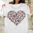 Northwest Coast Style Spirit Animals Shirt Haida Art Heart Print T-Shirt Gifts For Friends