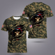 US Marine Corp American Skull Hoodie USMC Camouflage Clothing Gifts For Marine
