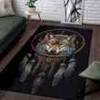 Every Child Matters Rug Native Wolf And Feather Dream Catcher Pattern Rug Decorative Floor Mats For Home