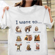 Sloth I Want To Read Books Sleep Drink Coffee Shirt Funny Design T-Shirt Gifts For Sloth Lovers