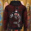 Whale Killer Haida Art Hoodie Native American Design Clothing Gifts For Him
