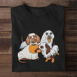 Dachshund Ghost Shirt Funny Halloween T-Shirt Gifts For Dachshund Lovers