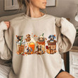 Dachshund Fall Drinks And Pumpkin Spice Latte Sweatshirt Dog Lovers Gifts For Thanksgiving