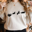 Santa Riding German Shepherd Sleigh Christmas Sweatshirt Gifts For German Shepherd Lovers