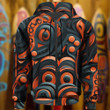 Northwest Coast Style Spirit Hoodie Native American Art 3D Hoodie Gifts For Him