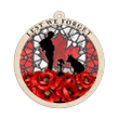 Veteran Poppy Lest We Forget Suncatcher Ornament Soldier And Dog Memorial Christmas Ornaments