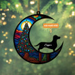 Custom Dachshund Dog Memorial Suncatcher Ornament Dog Lovers Christmas Tree Decorations 2023