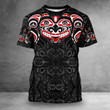 Haida Symbolism Wolf Art Shirt Northwest Coast Style Native T-Shirt Gifts For Boyfriend