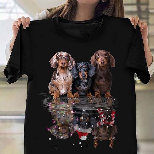Dachshund Christmas T-Shirt Dachshund Dog Graphic Tee Christmas Gift Ideas For Friends