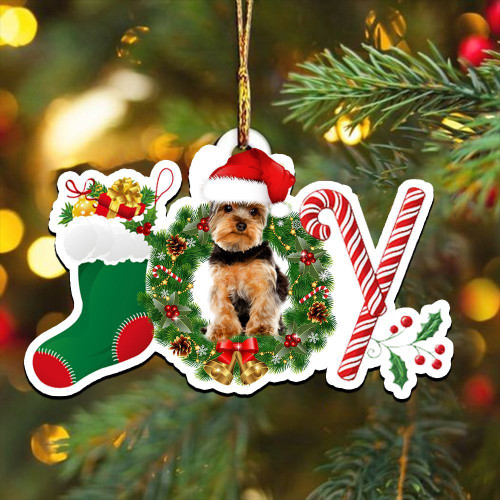 Yorkie Joy Christmas Ornaments Dog Christmas Tree Topper Gifts For Yorkie Lovers