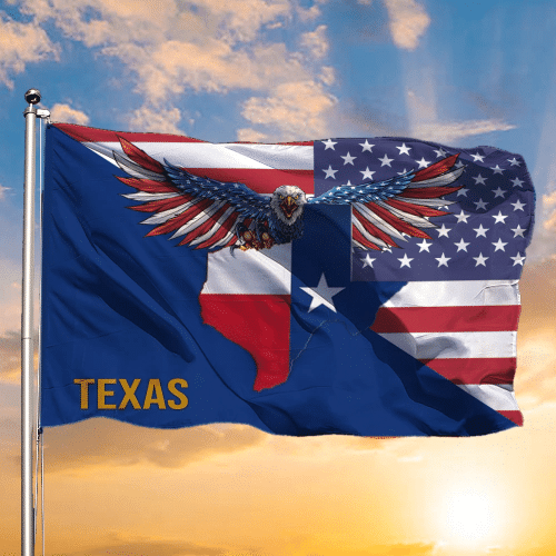 Eagle Texas Flag American Flag Patriotic Gift