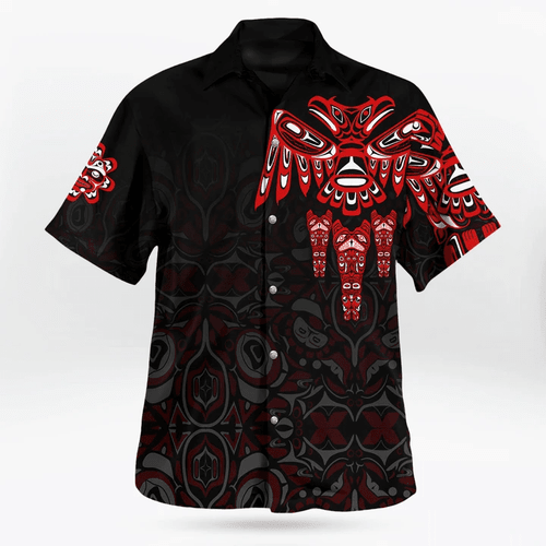 The Spirit Eagle Northwest Pacific Style Hawaii Shirt Haida Art Printed Hoodie Clothing