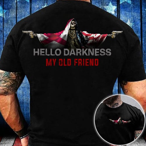 Alabama Hello Darkness My Old Friend Shirt Alabama Lover Skull Apparel Father's Day Gifts