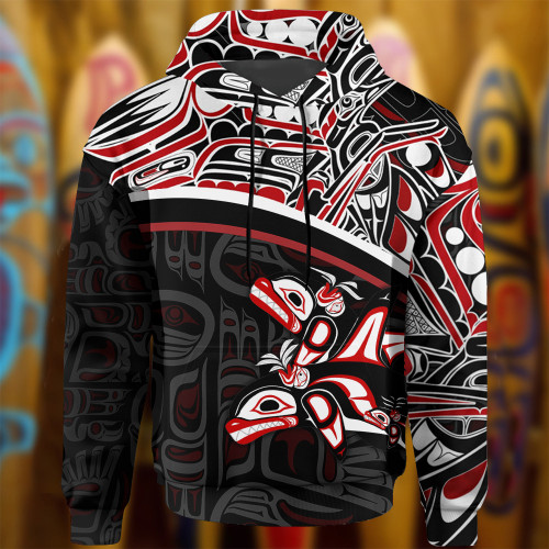 Haida Art Orca Design Native Hoodie Northwest Coast Design Hoodie Good Gifts