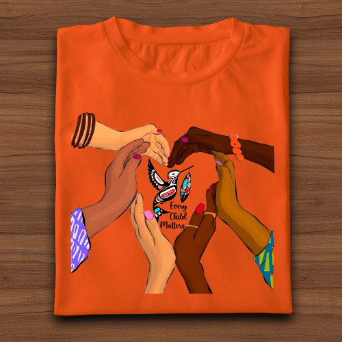 Canada Every Child Matters Shirt Haida Hummingbird And Feather Orange Shirt Day Best Gift