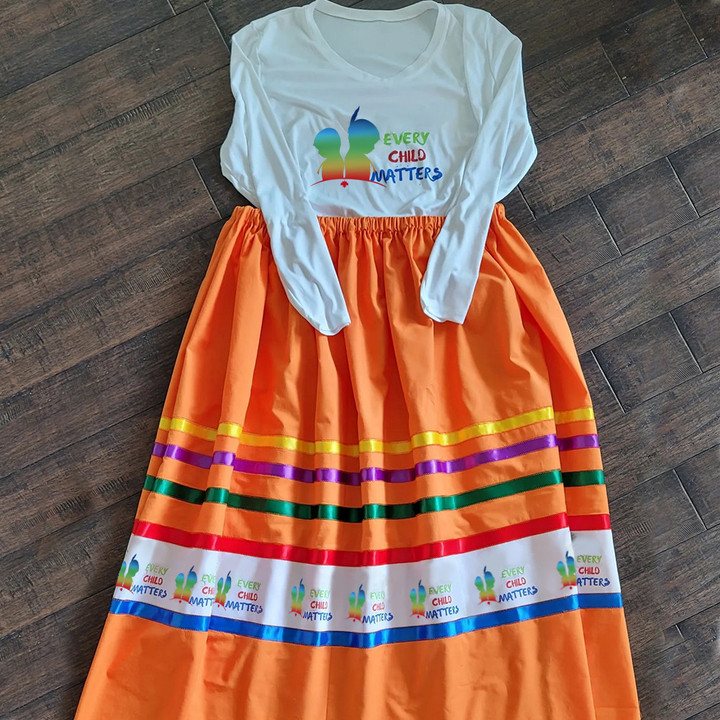 Every Child Matters Ribbon Skirt Womens Orange Shirt Day Awareness Clothing