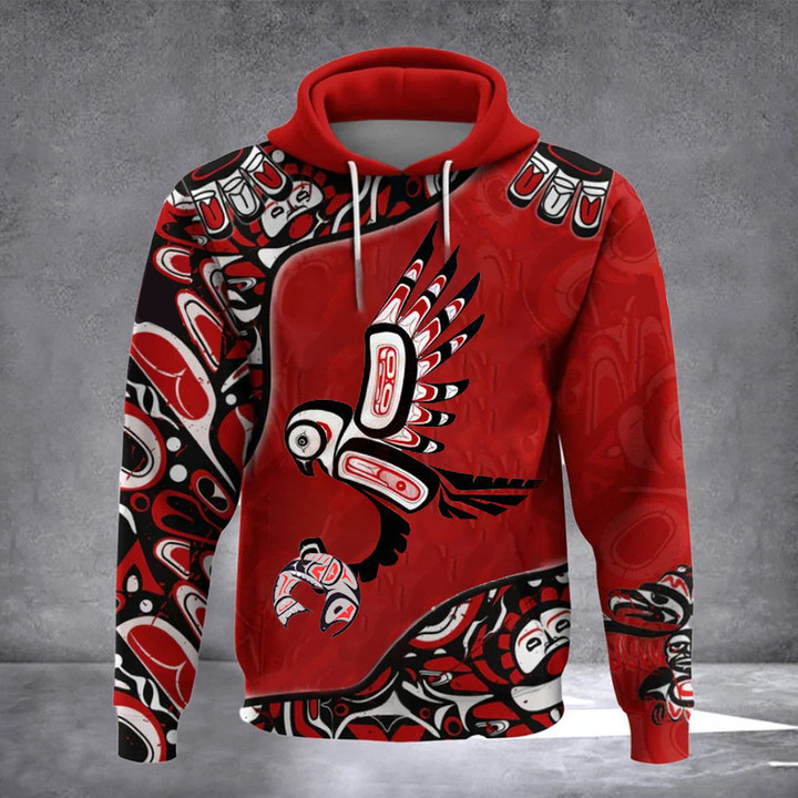 Haida Art Bird And Eagle Hoodie Native American 3D Printed Hoodie Gift For Men