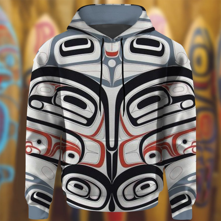 Pacific Northwest Hoodie Native American Style 3D Printed Hoodie Gift For Him Her
