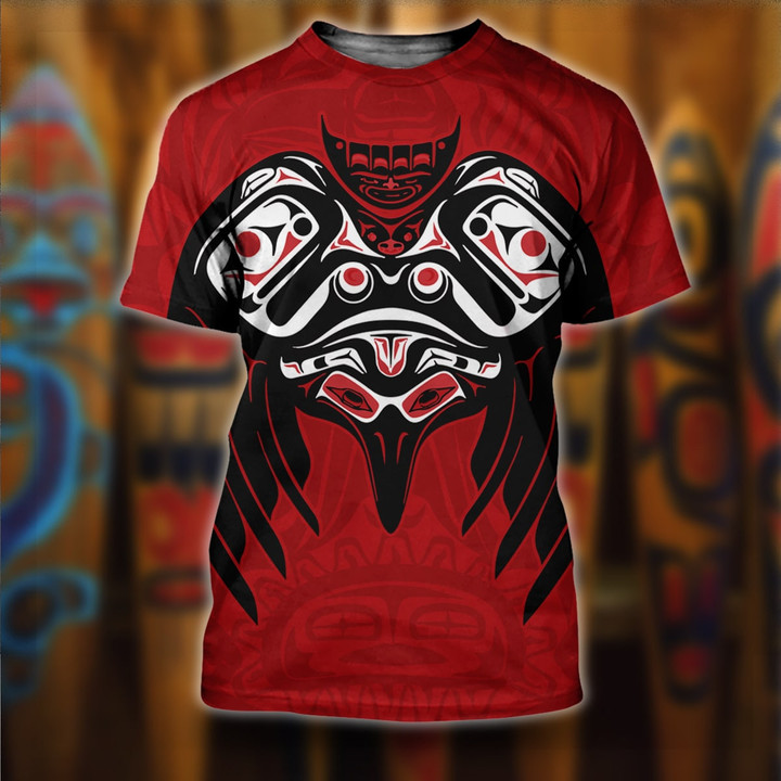 Native American Style Eagle Hoodie Pacific Northwest Haida Art Hoodie Gifts For Men Women