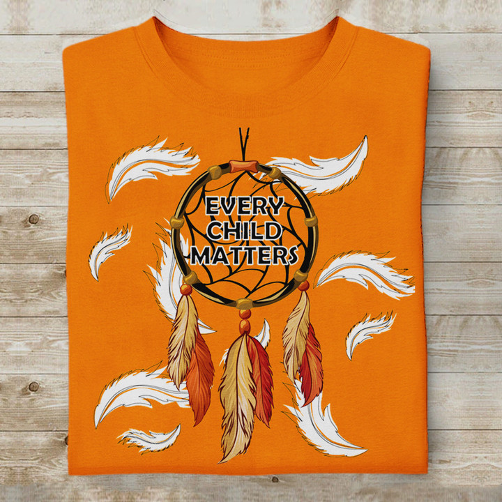 Every Child Matters Shirt Orange Day Shirt Native Feather Dreamcatcher ...