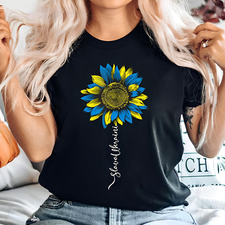 Sunflower Slava Ukraini Shirt Peace For Ukraine Ukrainian Apparel Men Women