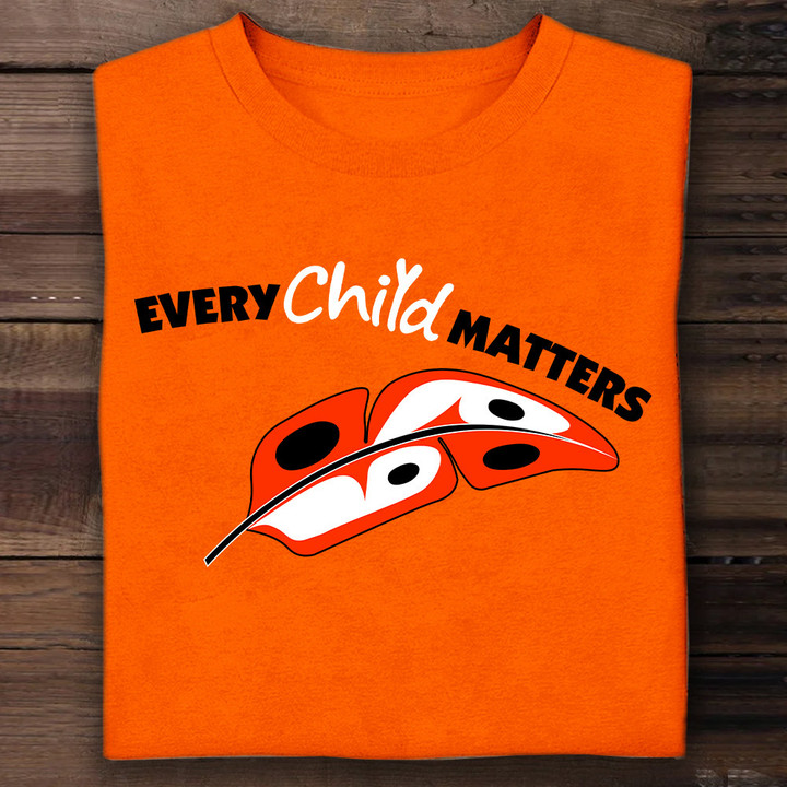 Every Child Matters Orange Shirt Native Feather Support Every Child Matters 2023 Movement