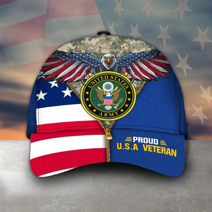 Eagle Proud U.S.A Veteran Hat US Army Logo Hat Gifts For Army Veterans