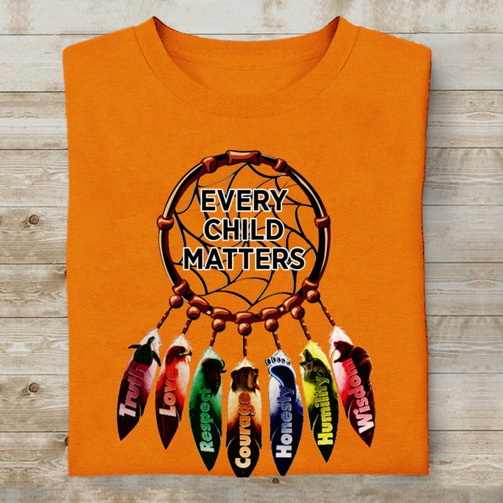Orange Shirt Day Every Child Matters Shirt Truth Love Respect Courage Honesty Humility Wisdom
