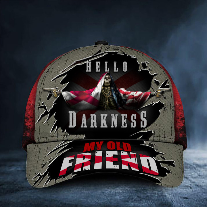 Alabama And American Flag Hello Darkness My Old Friends Hat