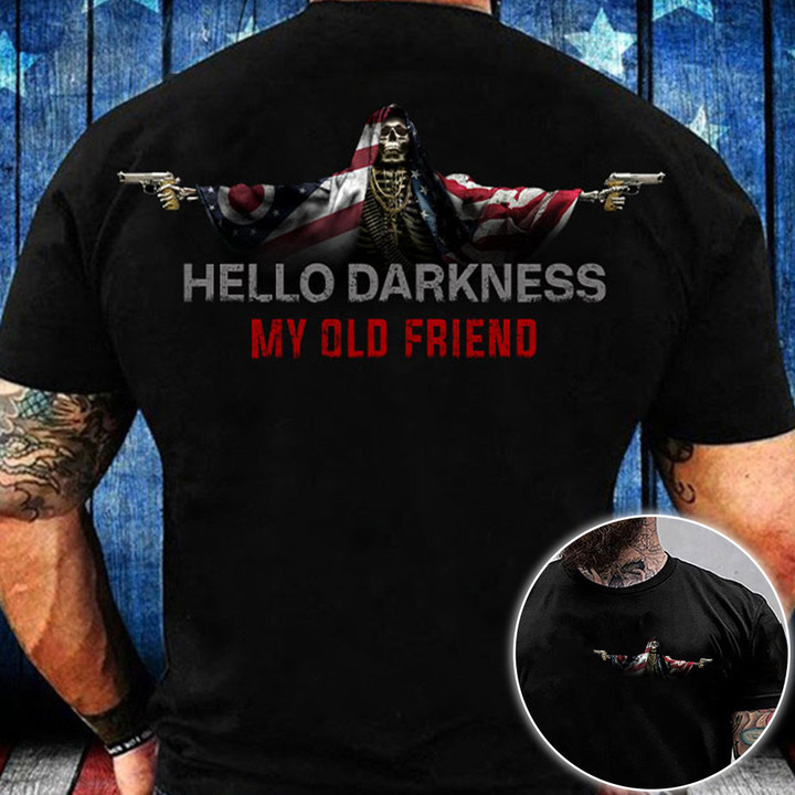 Ohio Hello Darkness My Old Friend Shirt Ohio Lover Skull Apparel Best Gifts For Dads 2023