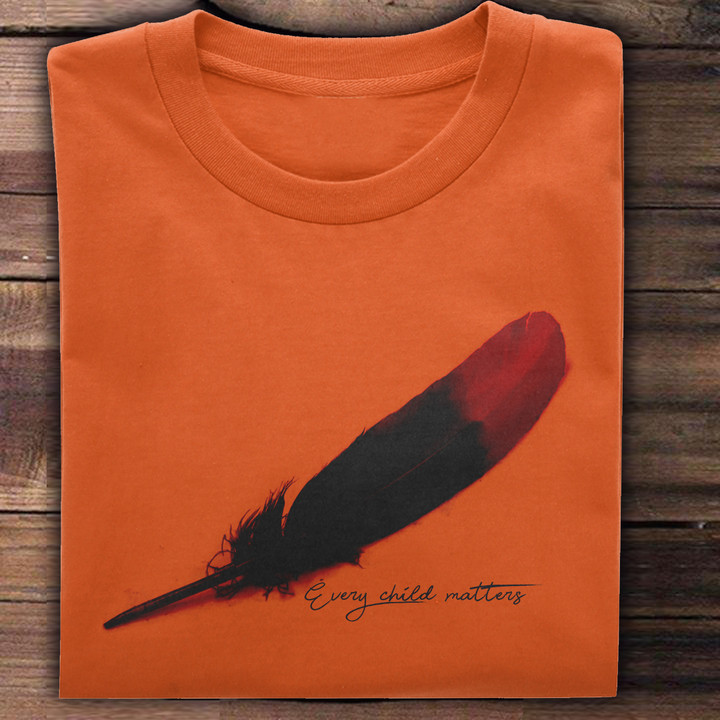 Feather Every Child Matters Shirt Orange Shirt Day Canadian Apparel Gifts For 2023