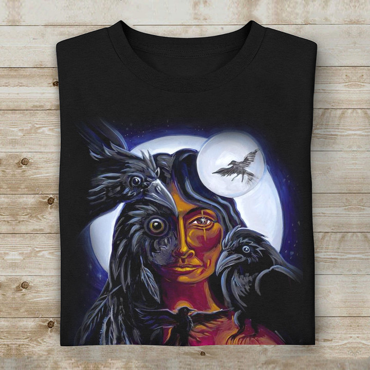Black Raven Native Women Shirt Indigenous Women Pride Every Child Matters T-Shirt Gifts
