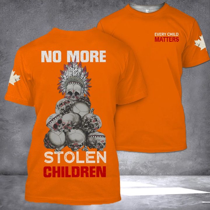 Every Child Matters Shirt Skulls No More Stolen Children Orange Shirt Day 2023 Canada Clothing
