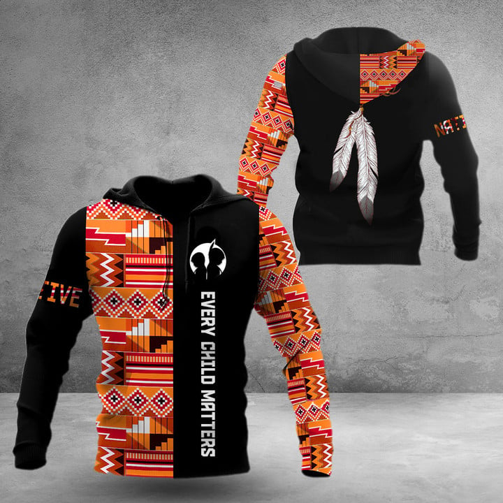 Every Child Matters Hoodie Native Hoodie Orange Shirt Day 2023 Feather Clothing Gifts For Him