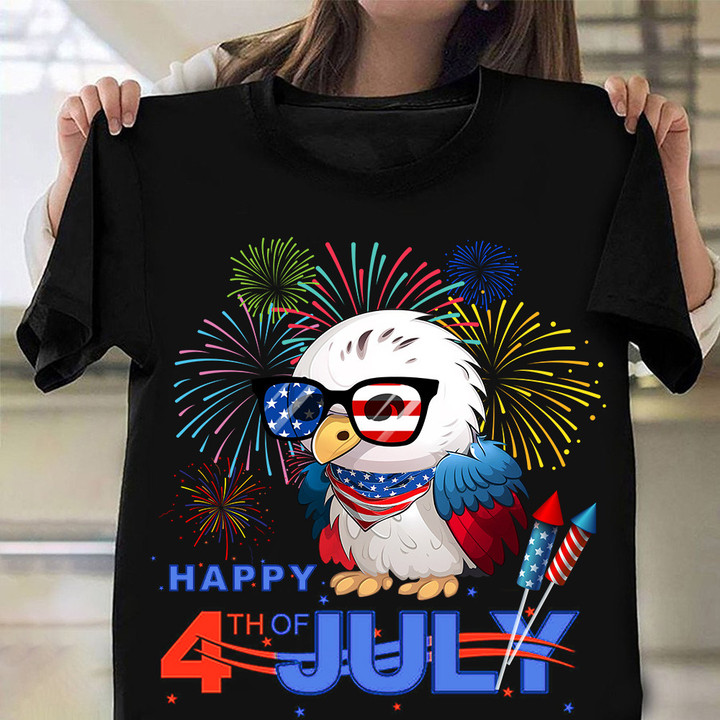 Happy 4th Of July Eagle Shirt US Independence Day Patriotic T-Shirt Gifts For Him