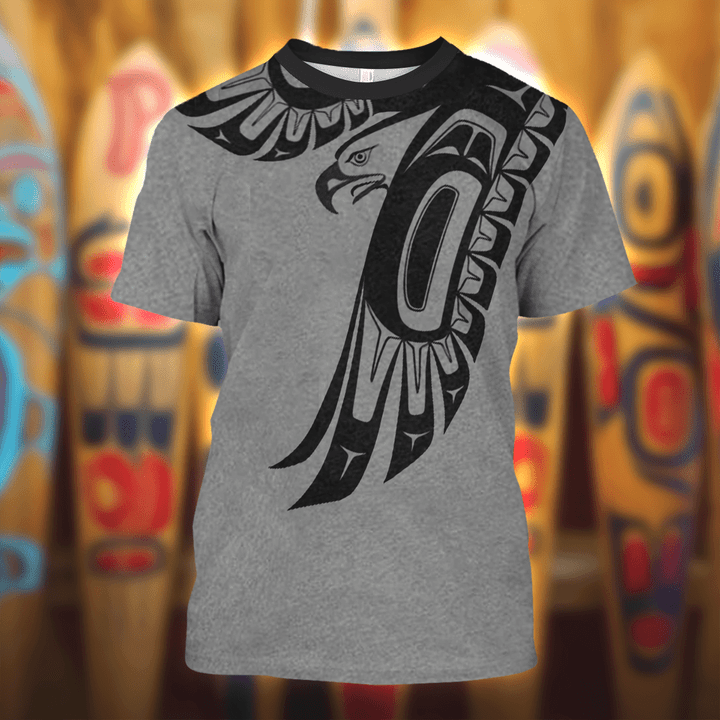 Haida Eagle Native Art Shirt Spirit Animal Northwest Coast Style Clothing Gift For Men