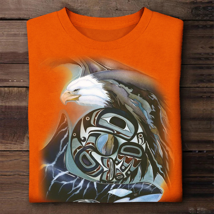 Haida Eagle Northwest Coast Style Shirt Native American Design T-Shirt Gifts For Male