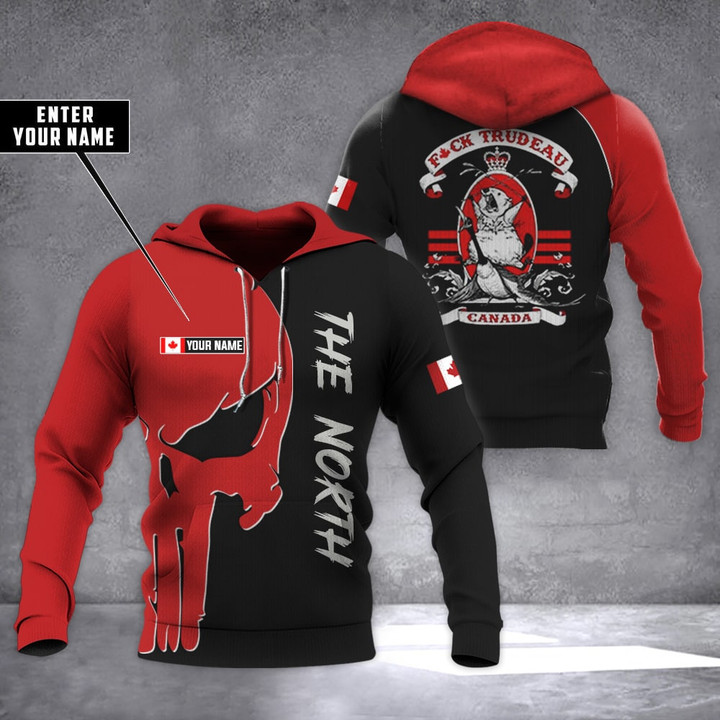 Personalized Canada Fck Trudeau Hoodie The North Skull Clothing Gifts For Men